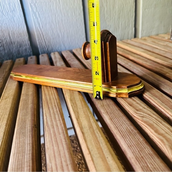 Vintage Wooden Candle Holder Wood Single Taper Mid Century 70s 80s Wall Decor - Picture 11 of 12